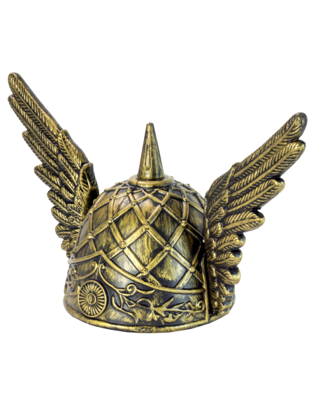 Casque de Viking avec Pointe et Ailes - Déguisement Viking pour Homme et Femme - Aspect Bronze, Taille Unique
