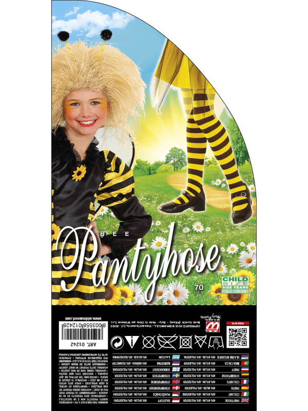 Collant Rayé Jaune et Noir pour Enfant – Idéal pour Compléter le Déguisement d’Abeille