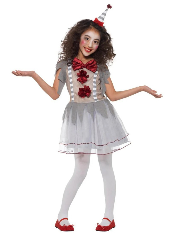 Déguisement fille de clown vintage (robe et serre-tête)