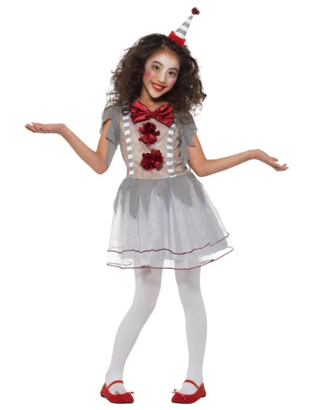 Déguisement fille de clown vintage (robe et serre-tête)