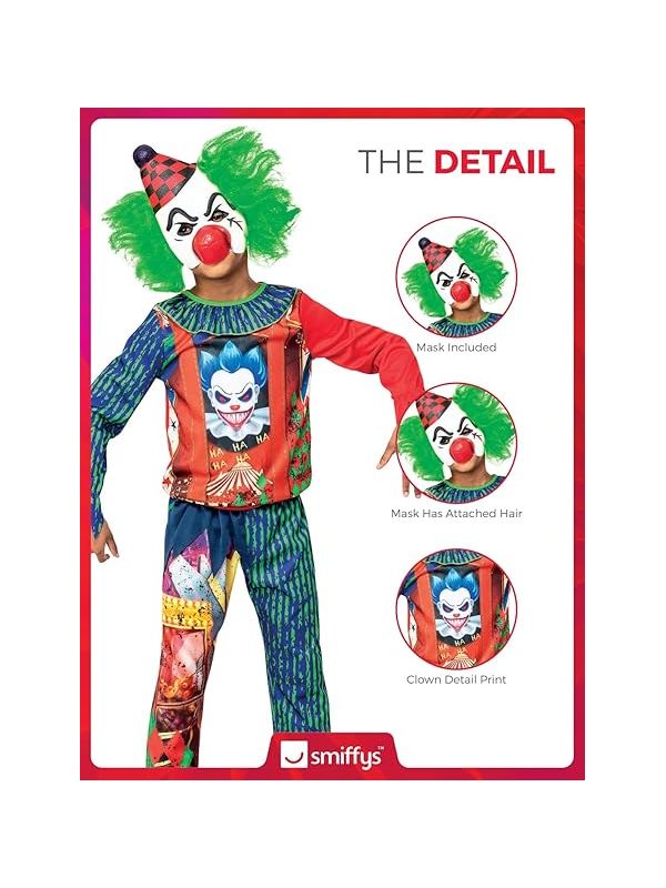 Déguisement Clown de l'horreur enfant avec masque en EVA
