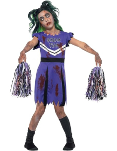 Déguisement pom-pom girl zombie (robe et pompons) 2