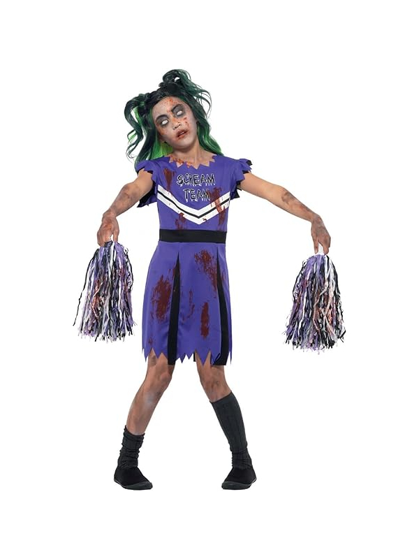 Déguisement pom-pom girl zombie (robe et pompons)