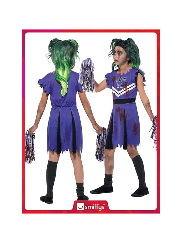 Déguisement pom-pom girl zombie (robe et pompons)