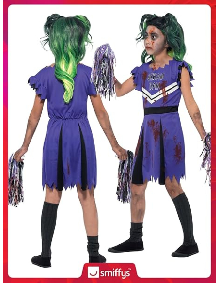 Déguisement pom-pom girl zombie (robe et pompons)