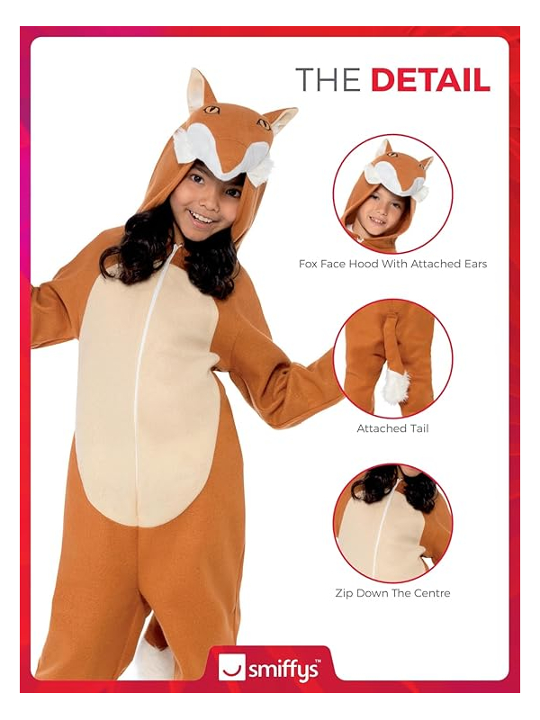 Déguisement renard enfant orange (combinaison)