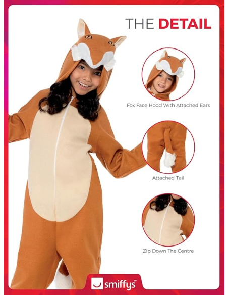 Déguisement renard enfant orange (combinaison)