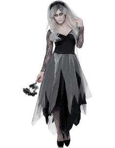 Déguisement mariée du cimetière (robe et serre-tête) 2