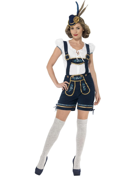 Costume traditionnel femme Edelweiss (culotte bavaroise et haut)