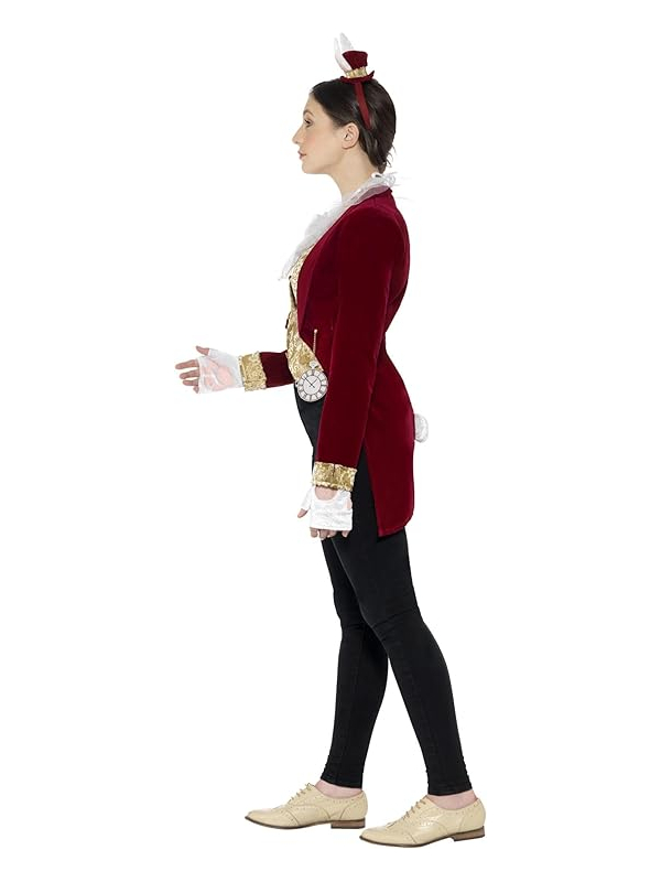 Costume lapine classique bordeaux (veste queue de pie, col, gants et bandeau)