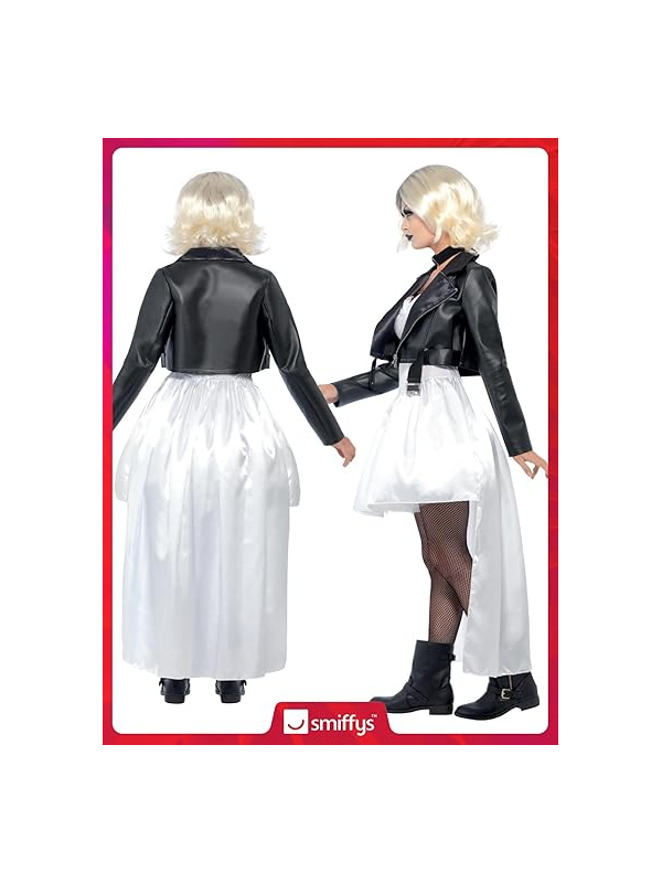Costume mariée de Chucky (veste, robe et ras-de-cou)