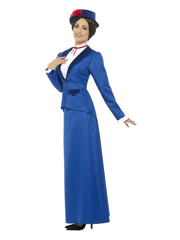 Déguisement nounou anglaise adulte (robe et chapeau)