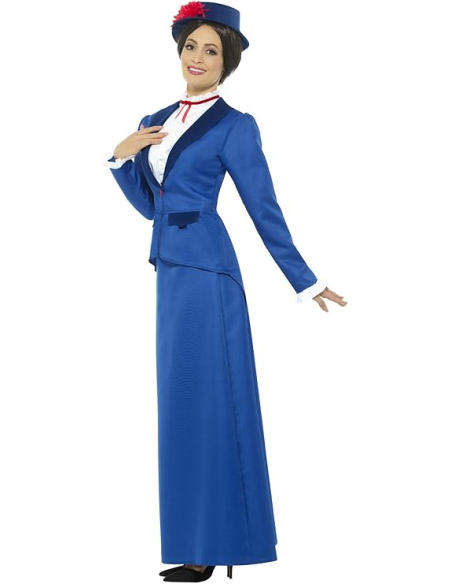 Déguisement nounou anglaise adulte (robe et chapeau)