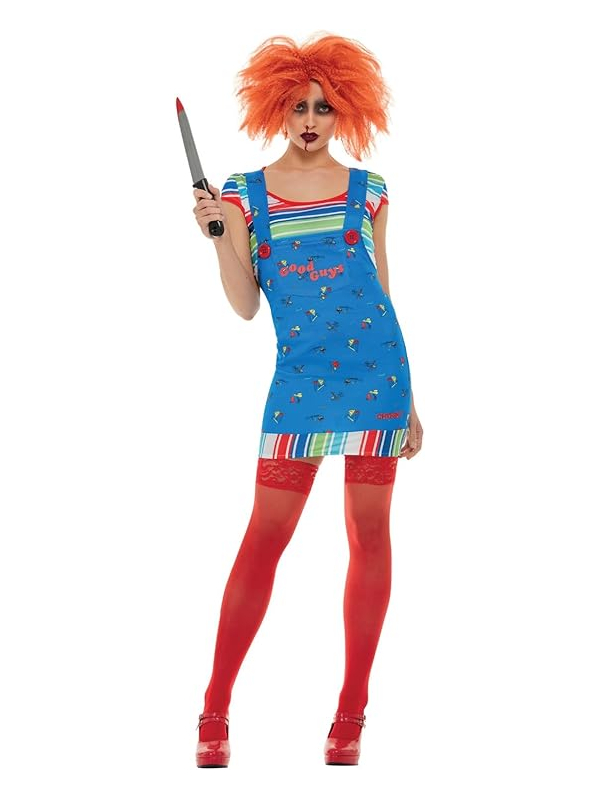 Déguisement de Chucky, Bleu - Femme (T-Shirt et robe)