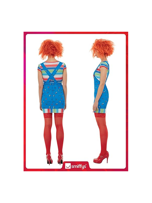Déguisement de Chucky, Bleu - Femme (T-Shirt et robe)