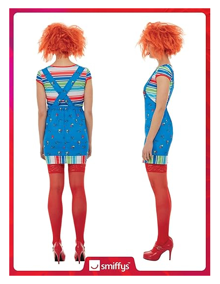 Déguisement de Chucky, Bleu - Femme (T-Shirt et robe)