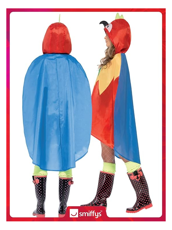 Poncho party imperméable perroquet