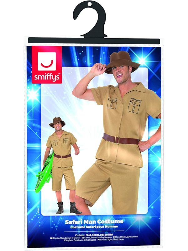 Déguisement Safari Homme (Short, chemise, ceinture, chapeau)