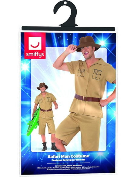 Déguisement Safari Homme (Short, chemise, ceinture, chapeau)