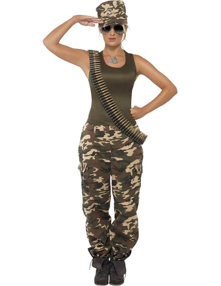 Déguisement Militaire camouflage, femme sexy