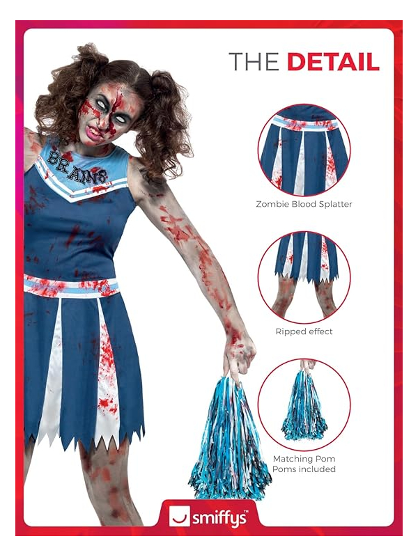 Costume zombie pom-pom girl (robe et pompons)