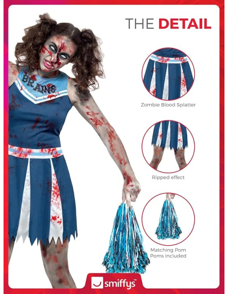 Costume zombie pom-pom girl (robe et pompons)