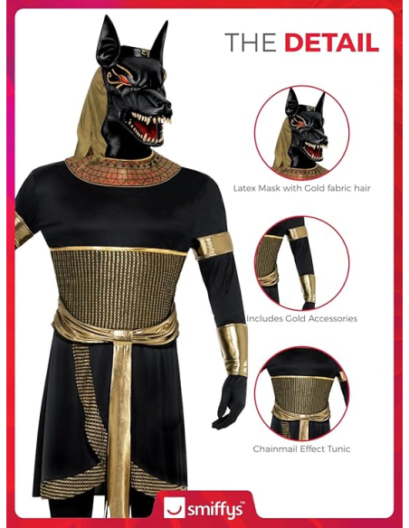 Déguisement Anubis le Chacal Homme - Mystère et Élégance égyptienne