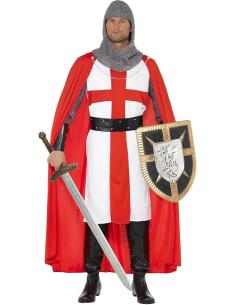 Déguisement Héros St georges blanc et rouge