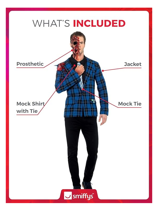 Déguisement licence Gustavo Frings Breaking Bad (veste, fausse chemise, cravate et prothèse)