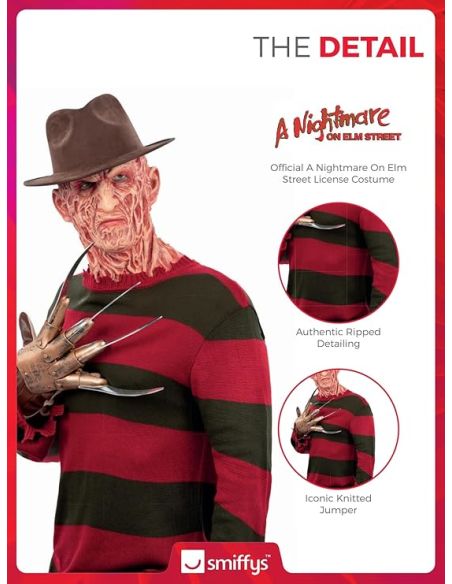Effrayez vos amis avec le pull-over Freddy Krueger™ : iconique pour Halloween