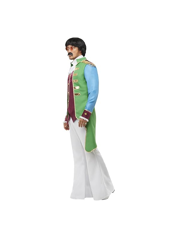 Veste de fête, Vert et violet, avec bordures fantaisie dorées