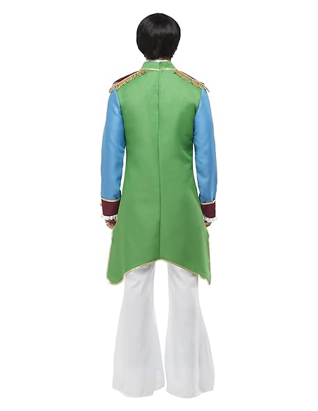 Veste de fête, Vert et violet, avec bordures fantaisie dorées