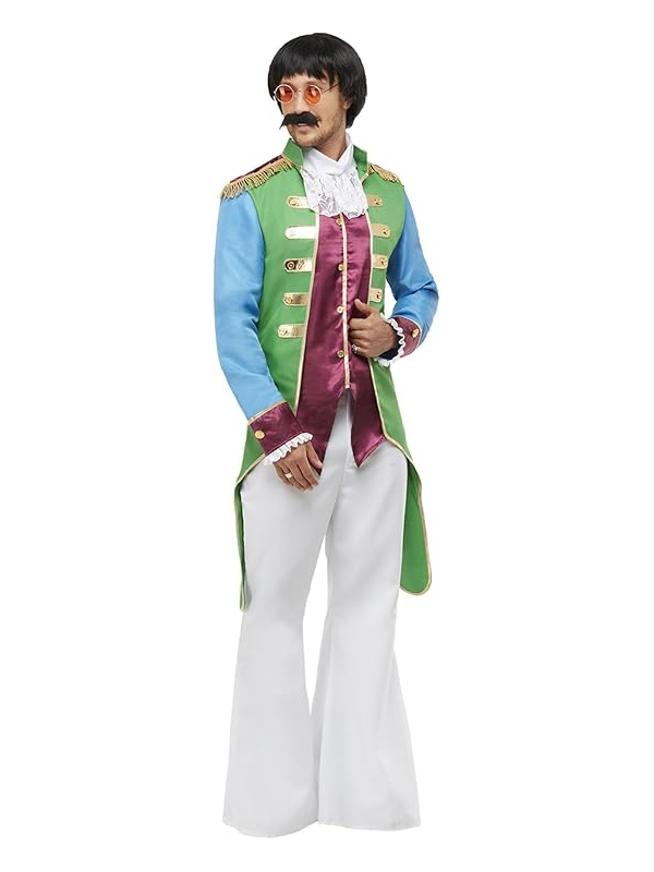 Veste de fête, Vert et violet, avec bordures fantaisie dorées