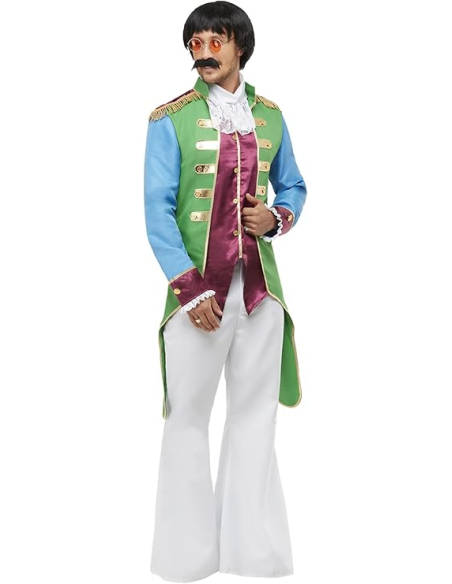Veste de fête, Vert et violet, avec bordures fantaisie dorées