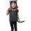Kit de chat pour enfant noir et blanc (oreilles, queue et noeud papillon)