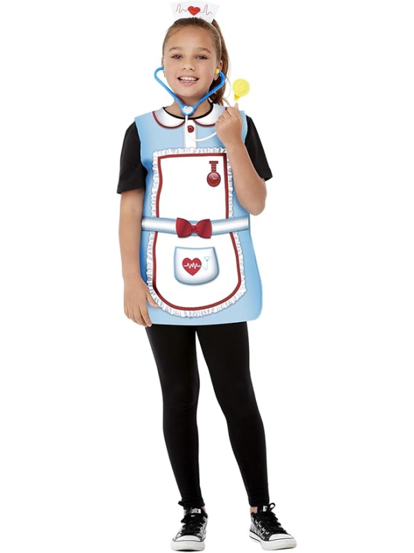 Kit d'infirmière fille, Tabard, stéthoscope et bandeau