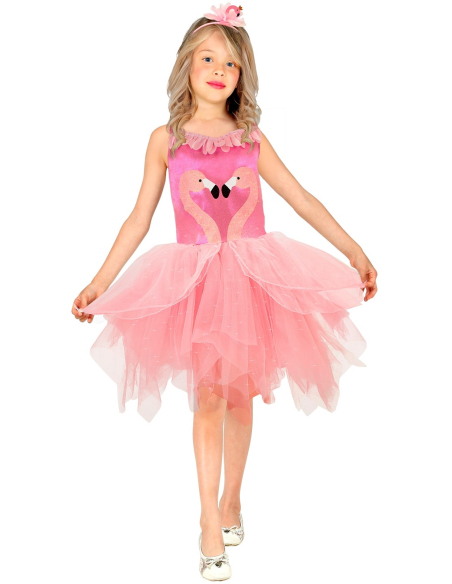 Déguisement Ballerine Flamant Rose Fille - Robe Tutu & Serre-Tête