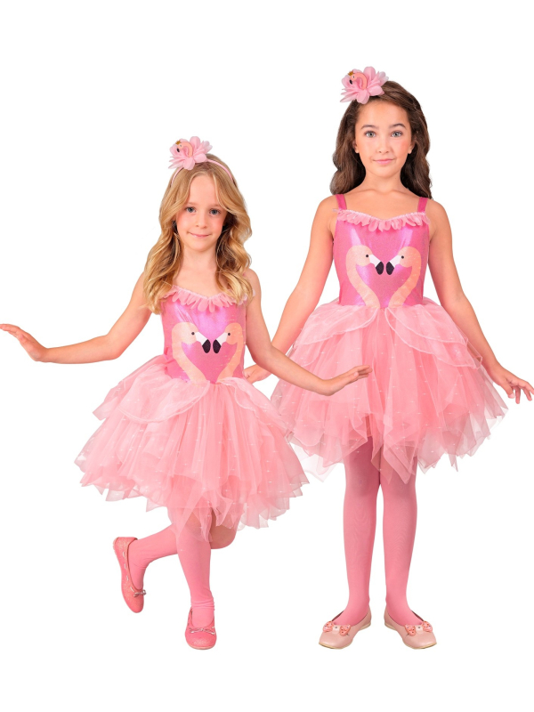 Déguisement Ballerine Flamant Rose Fille - Robe Tutu & Serre-Tête