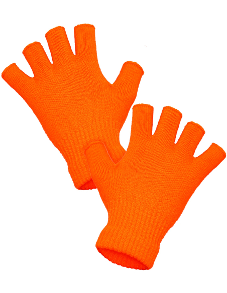 Mitaines orange fluo Top années 80
