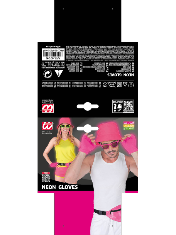 Mitaines Rose Fluo pour Adulte - Gants Sans...