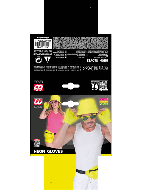 Mitaines Jaunes Fluo pour Adulte - Gants Sans...
