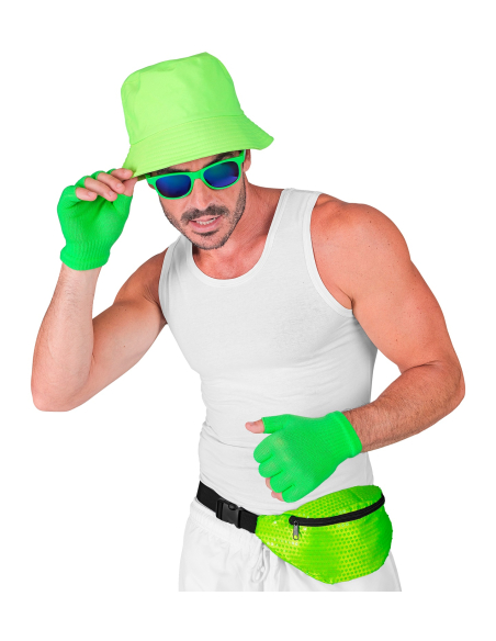 Sac Banane à Sequins Vert Fluo – Accessoire Années 80 pour une Soirée Fluo Inoubliable