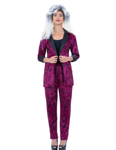 Costume Zèbre Rose Années 80 - Veste et Pantalon, Le Top de la Mode Rétro