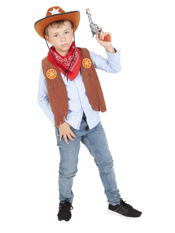 Déguisement de Cowboy enfant avec accessoires, taille 5/8 ans