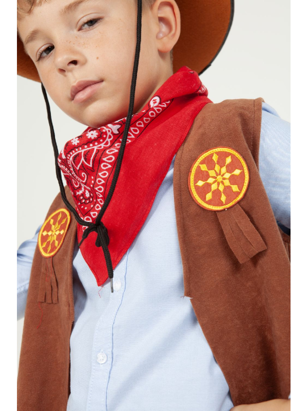 Déguisement de Cowboy enfant avec accessoires, taille 5/8 ans