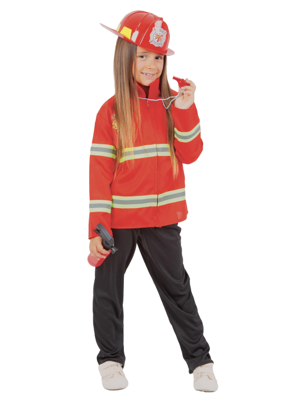 Déguisement de pompier enfant avec Accessoires, taille 5-8 ans