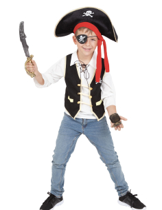 Déguisement de Pirate enfant avec Accessoires taille 5-8 ans