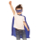 Cape et Masque Super-Héros Bleu pour Enfant - Taille Unique
