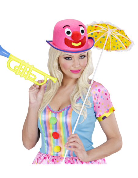 Chapeau Melon de Clown Couleurs Assorties – Accessoire Amusant pour Carnaval et Fêtes