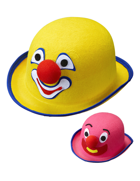 Chapeau Melon de Clown Couleurs Assorties – Accessoire Amusant pour Carnaval et Fêtes